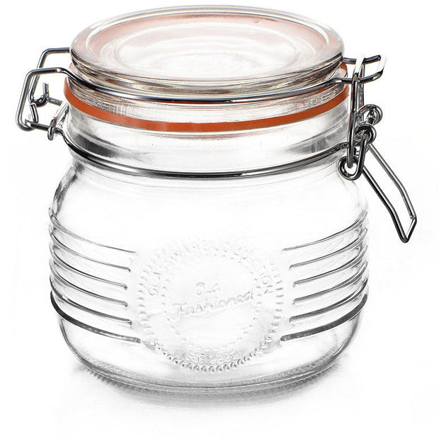 Glass jar with clip lid 500ml HORECANO