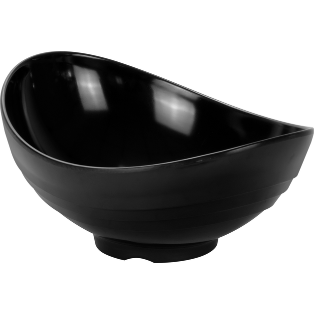 Oval Melamine Bowl Diva Black 36cm 44 Litres Horecano 3321