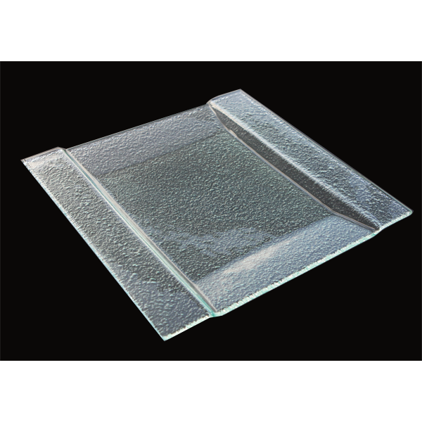Square clear glass plate 17x17cm HORECANO