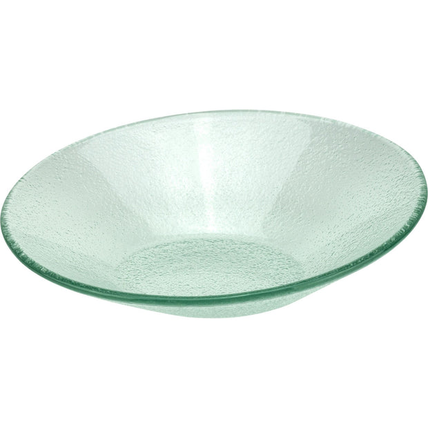 Glass beveled bowl 24cm
