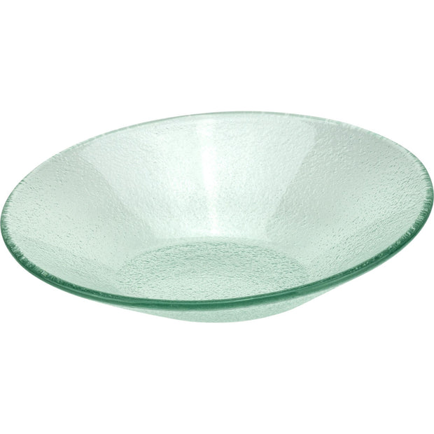 Glass beveled bowl 34cm