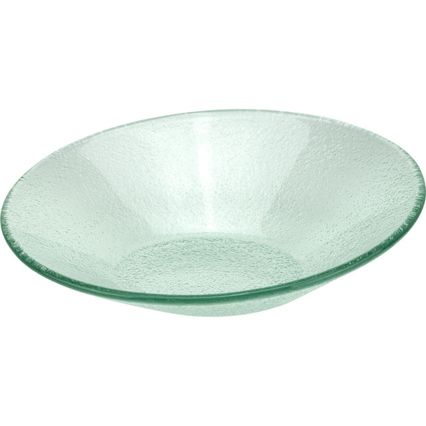 Glass beveled bowl 39cm