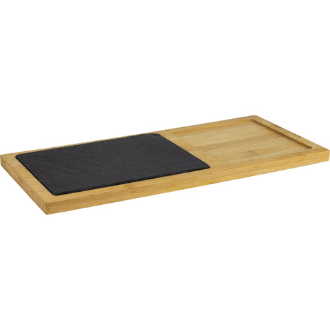 Bamboo board with slate 38cm