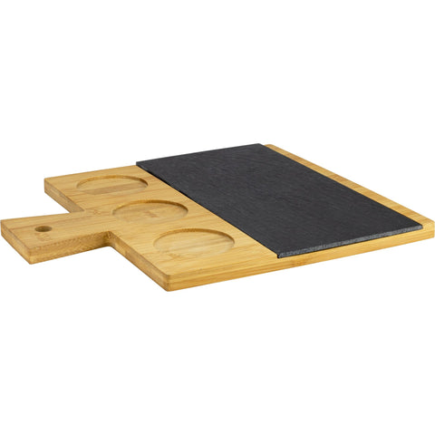 Bamboo board with slate 35cm