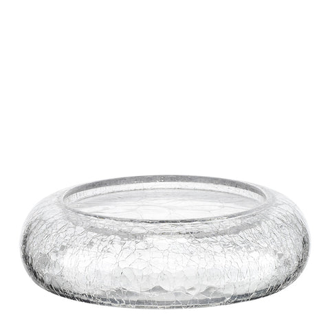 HORECANO Alira glass presentation platter "Cracked" 28x7cm