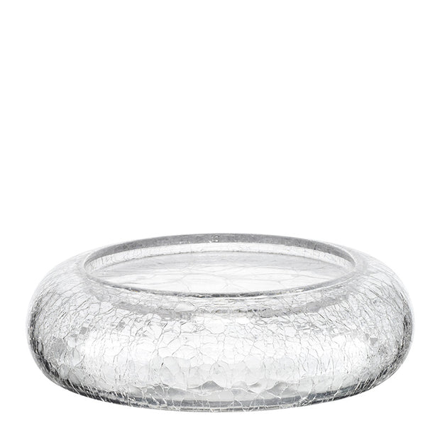 HORECANO Alira glass presentation platter "Cracked" 28x7cm