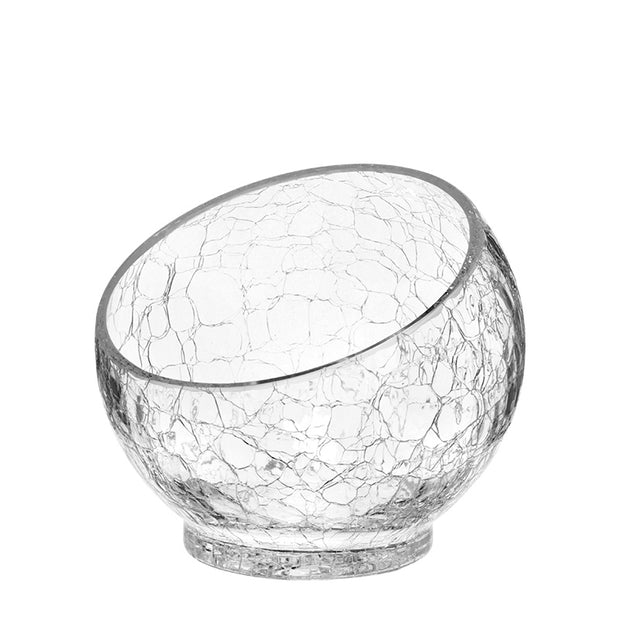 HORECANO Alira offset glass presentation bowl "Cracked" 12x11cm