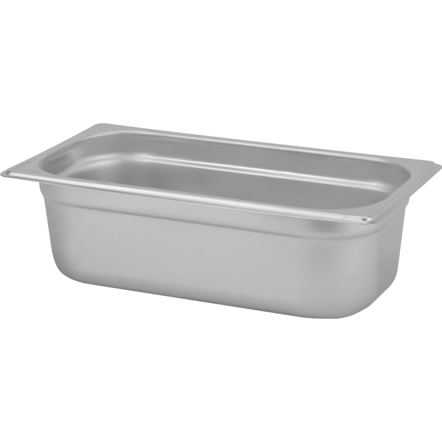 Stainless steel 18/10 gastronorm container GN 1/3 100mm 4 litres