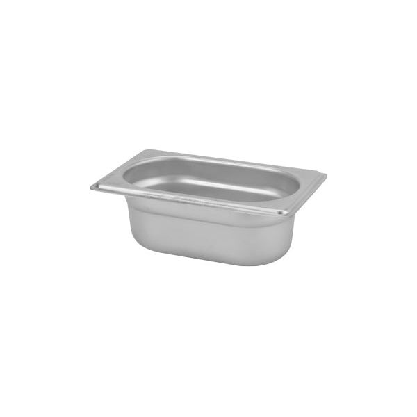 Stainless steel 18/10 gastronorm container GN 1/9 65mm 600ml
