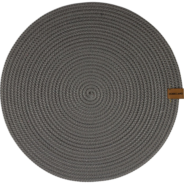 Round textile placemat "Anthracite" 35cm