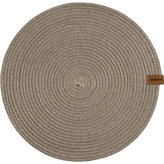 Round textile placemat "Beige" 35cm