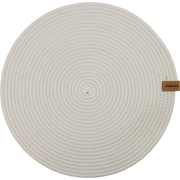Round textile placemat "Latte" 35cm