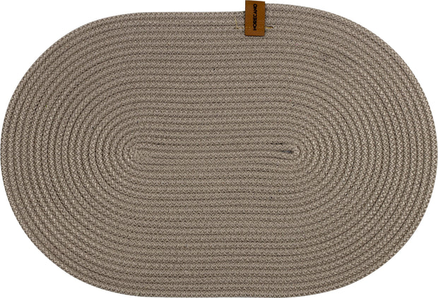Oval textile placemat "Beige" 32x44cm