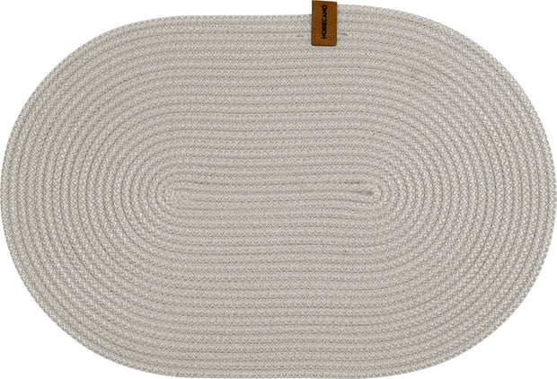 Oval textile placemat "Latte" 32x44cm