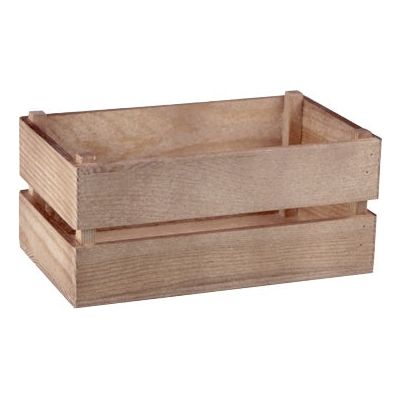 Wooden crate for condiment set "Light Walnut" 17.6x10.2cm