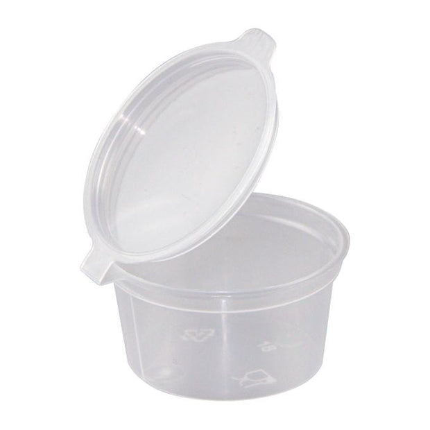 Disposable mini sauce bowl with lid 30ml 50pcs