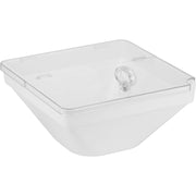 Square polycarbonate bowl with cover "White 26cm