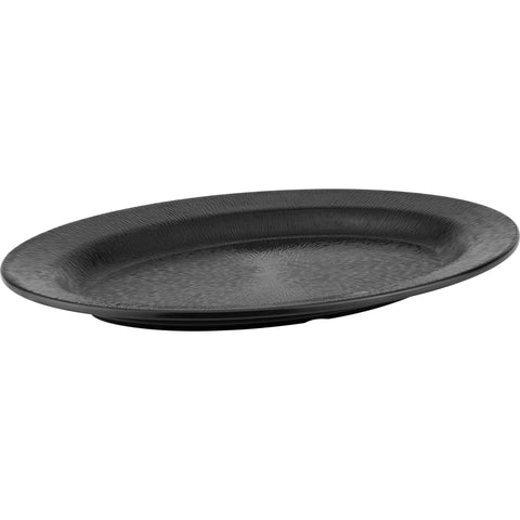 Oval melamine platter black "Nova" 64сm