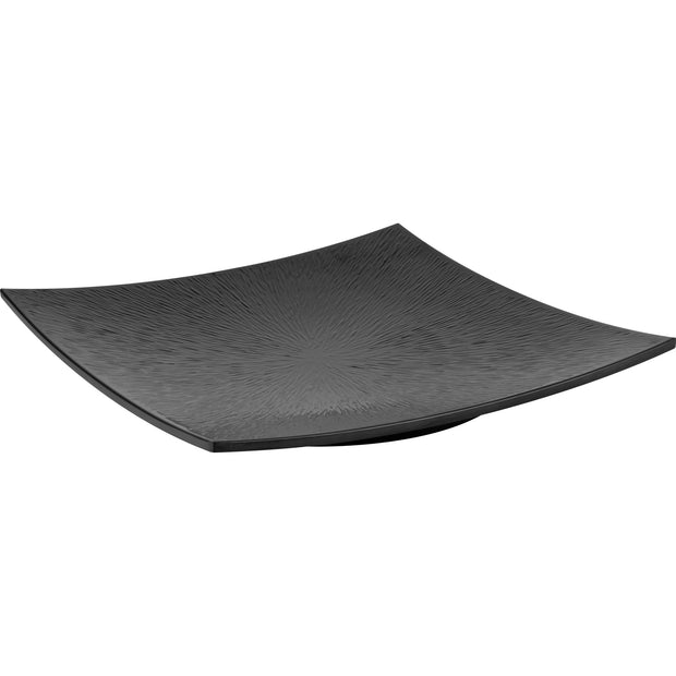 Square melamine platter "Saku" black 31cm