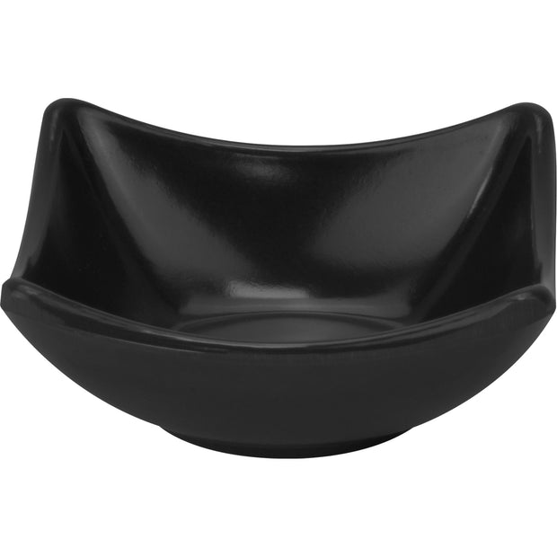 Melamine square bowl black 8.5cm