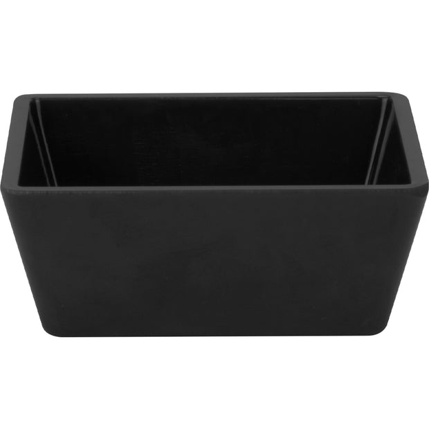 Square melamine bowl black 9cm