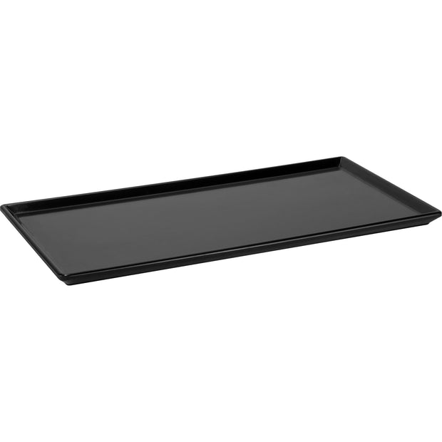 Rectangular platter black 18cm