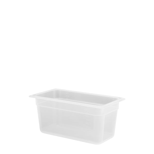 Polypropylene gastronorm storage container GN 1/3 100mm 3.6 litres