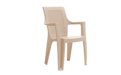 Chair with armrests "Rattan Cappuccino" 62x88cm