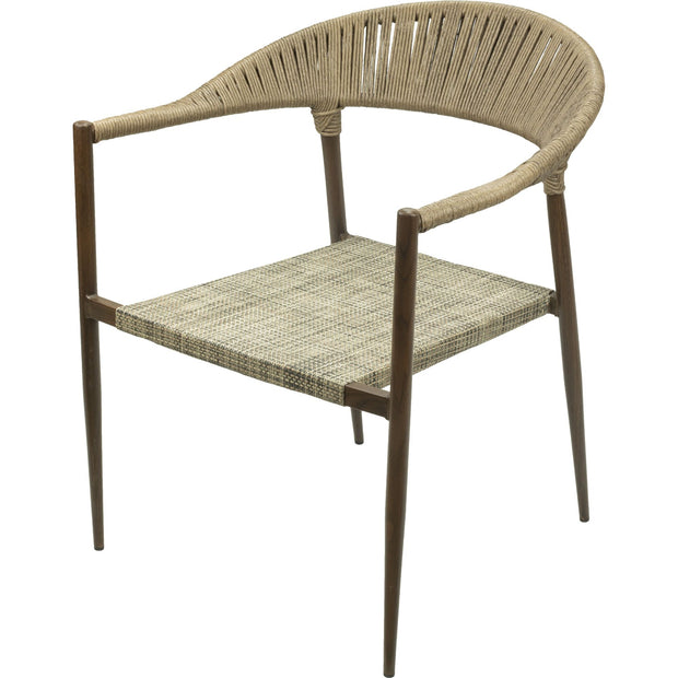 Chair "Sedona" Polly-rattan latte 62x78cm
