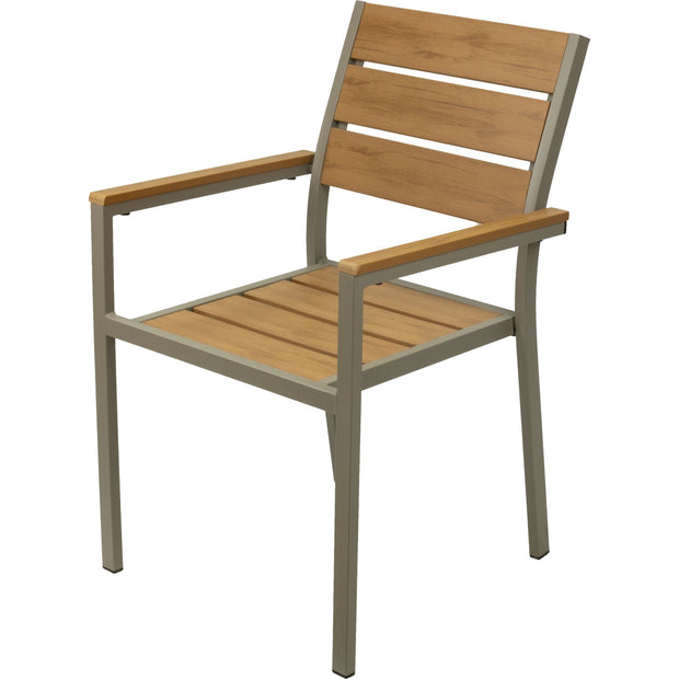 Plastic wood chair "Logan" 55x84cm