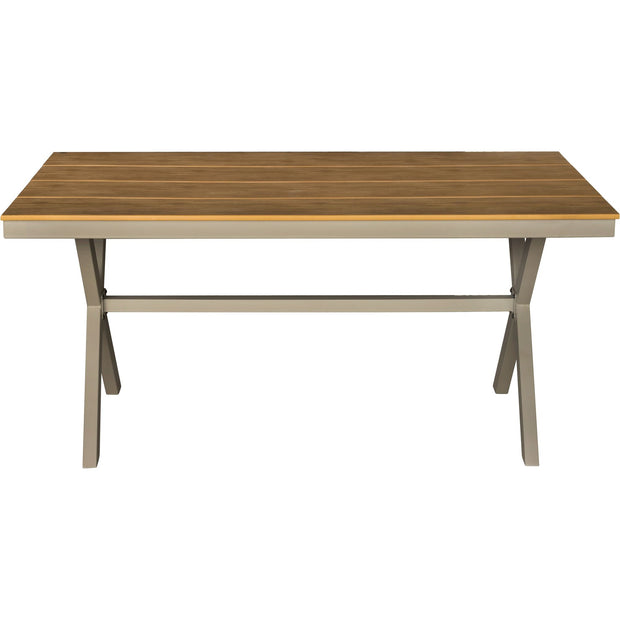 Plastic wood table "Logan" 160x76cm