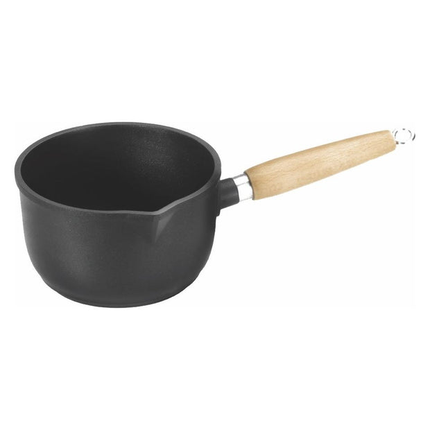 Saucepan with wood handle 16x12cm
