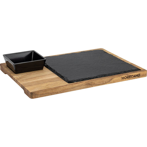 Mahogany wooden tray set 30cm
