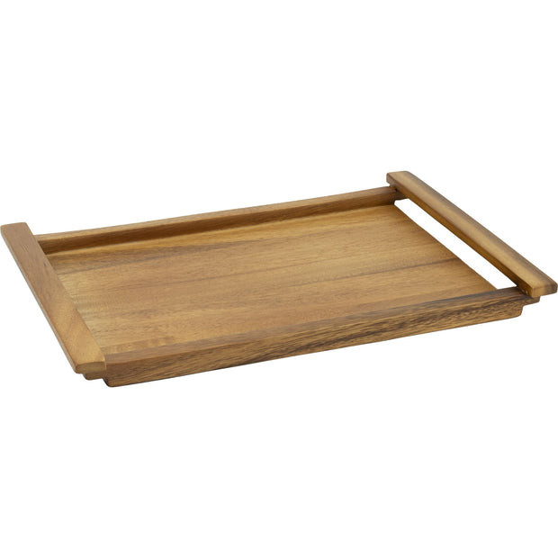 Acacia rectangular presentation tray with handle33.3x24.3cm