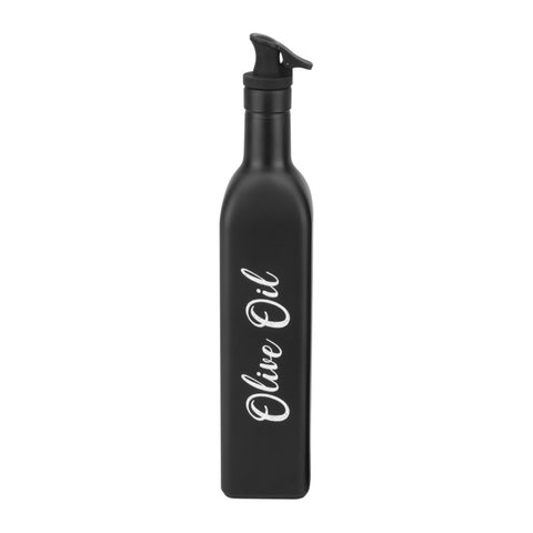 Olive oil bottle with pourer "Voca" black 500ml