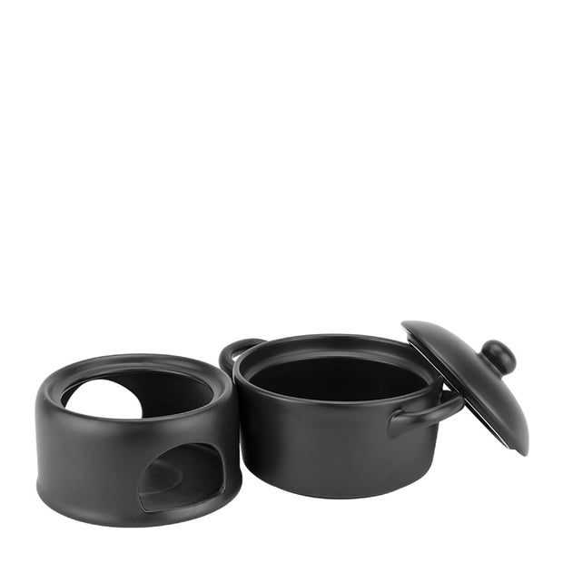 HORECANO Meteor black fondue pot with stand 460ml