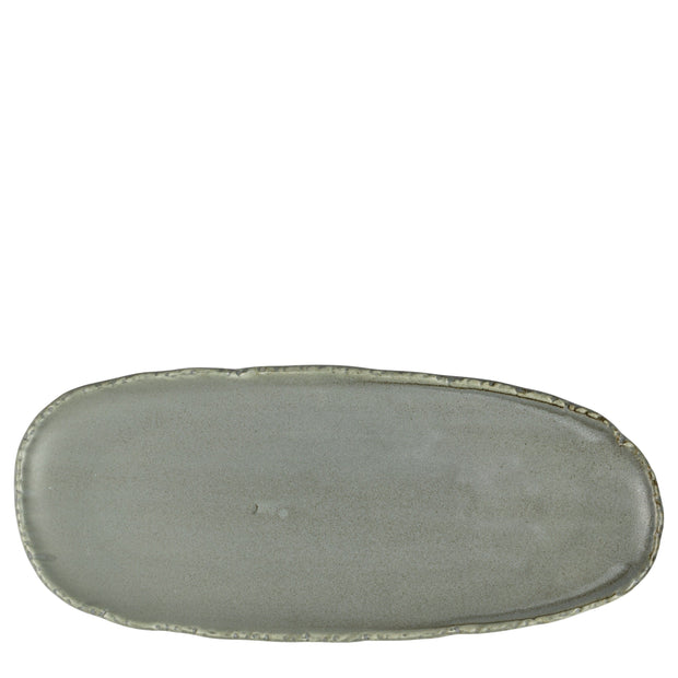HORECANO Fuji Ash oval plate 35x15cm