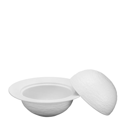 HORECANO Atlas White presentation bowl with lid 16.5x10cm