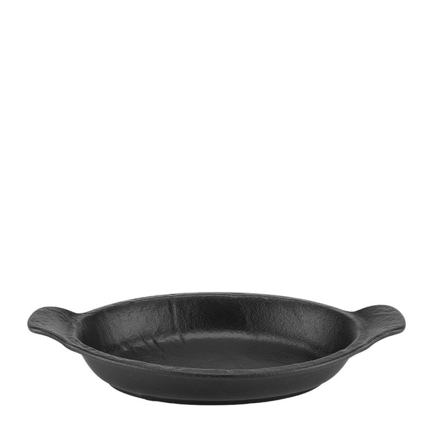 HORECANO Meteor black ovalpresentation dish with handles 500ml