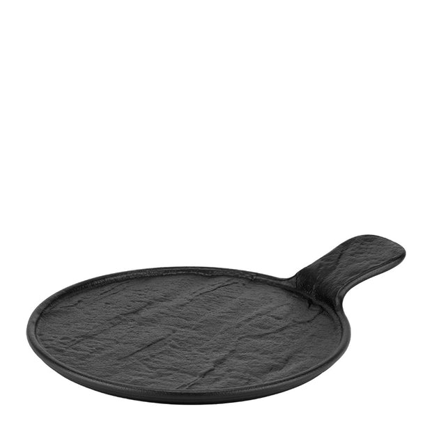 HORECANO Meteor black round serving dish with handle