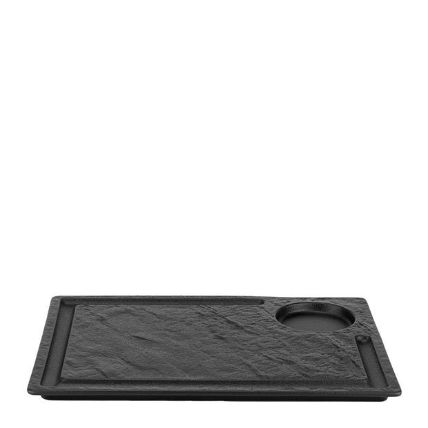 HORECANO Meteor black serving plate 32.5x23cm