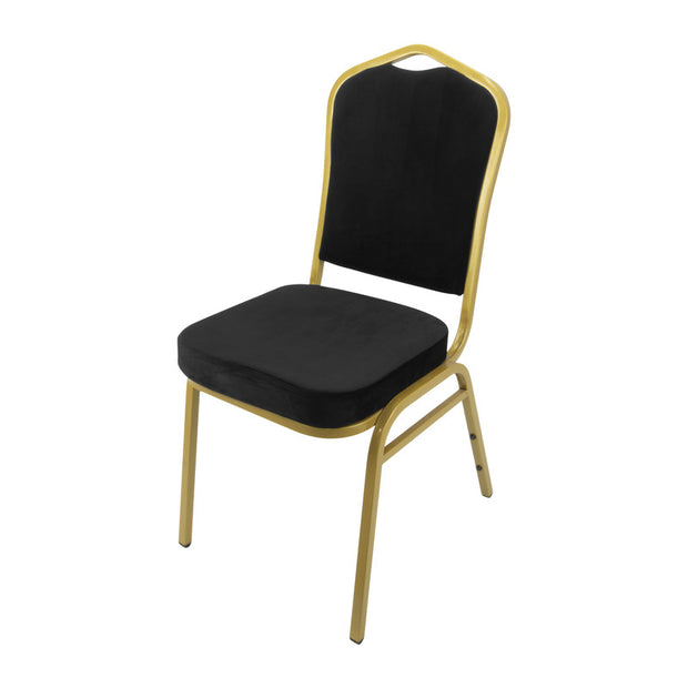 Steel framed catering chair "Black & Gold" 44x49cm