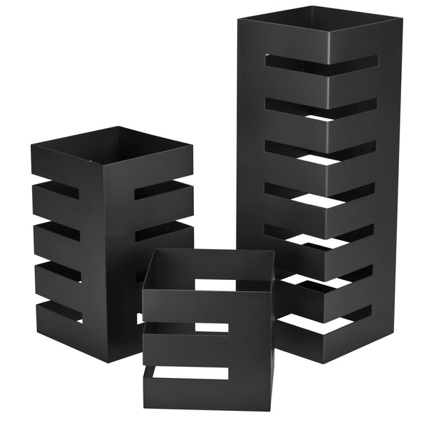 Horecano Hella "Black Matte" Set of three square riser buffet display stands