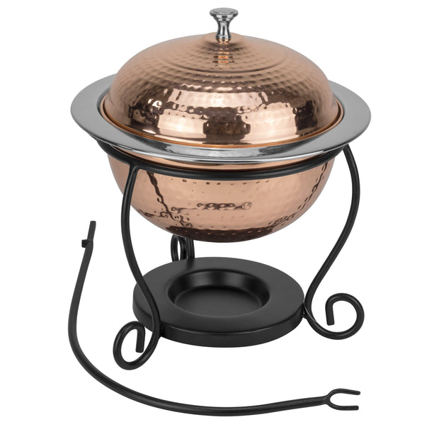 Horecano Charm Round Chafing dish with matte black base 3 litres
