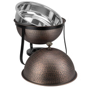 Horecano Rustic Round Dome Chafing Dish with Matte Black Base 5 litres