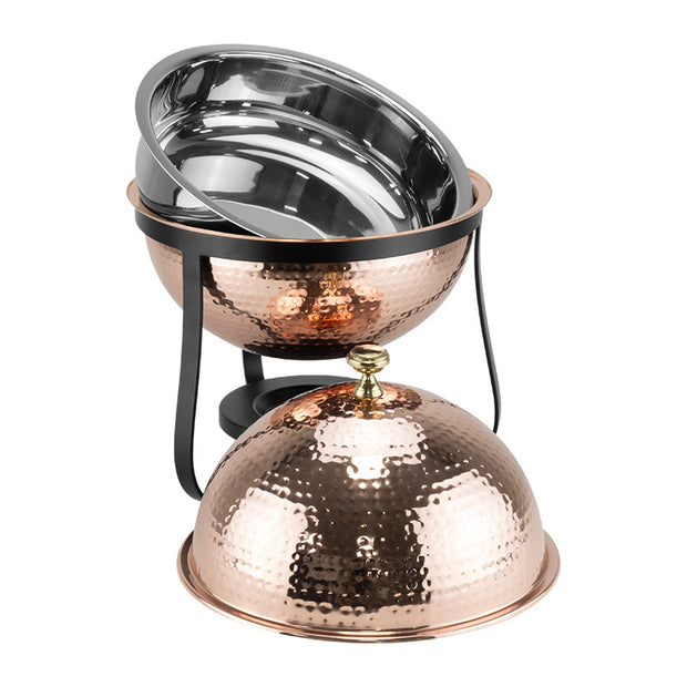 Horecano Charm Round Chafing dish with matte black base 5 litres