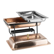 Horecano Charm Rectangular Chafing dish with matte black base 8 litres 1/1 GN