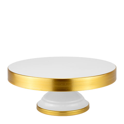 Round buffet display stand "White/Gold" 28x11.5cm