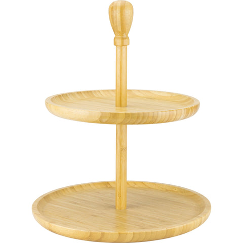 Bamboo 2 tier buffet stand 30cm