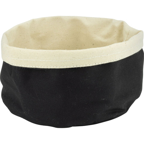 Round textile bread basket "Black-Latte" 17x11cm